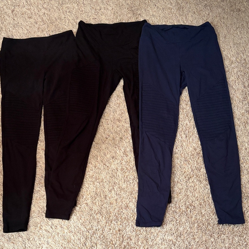 Stylish Black and Blue Women's Leggings